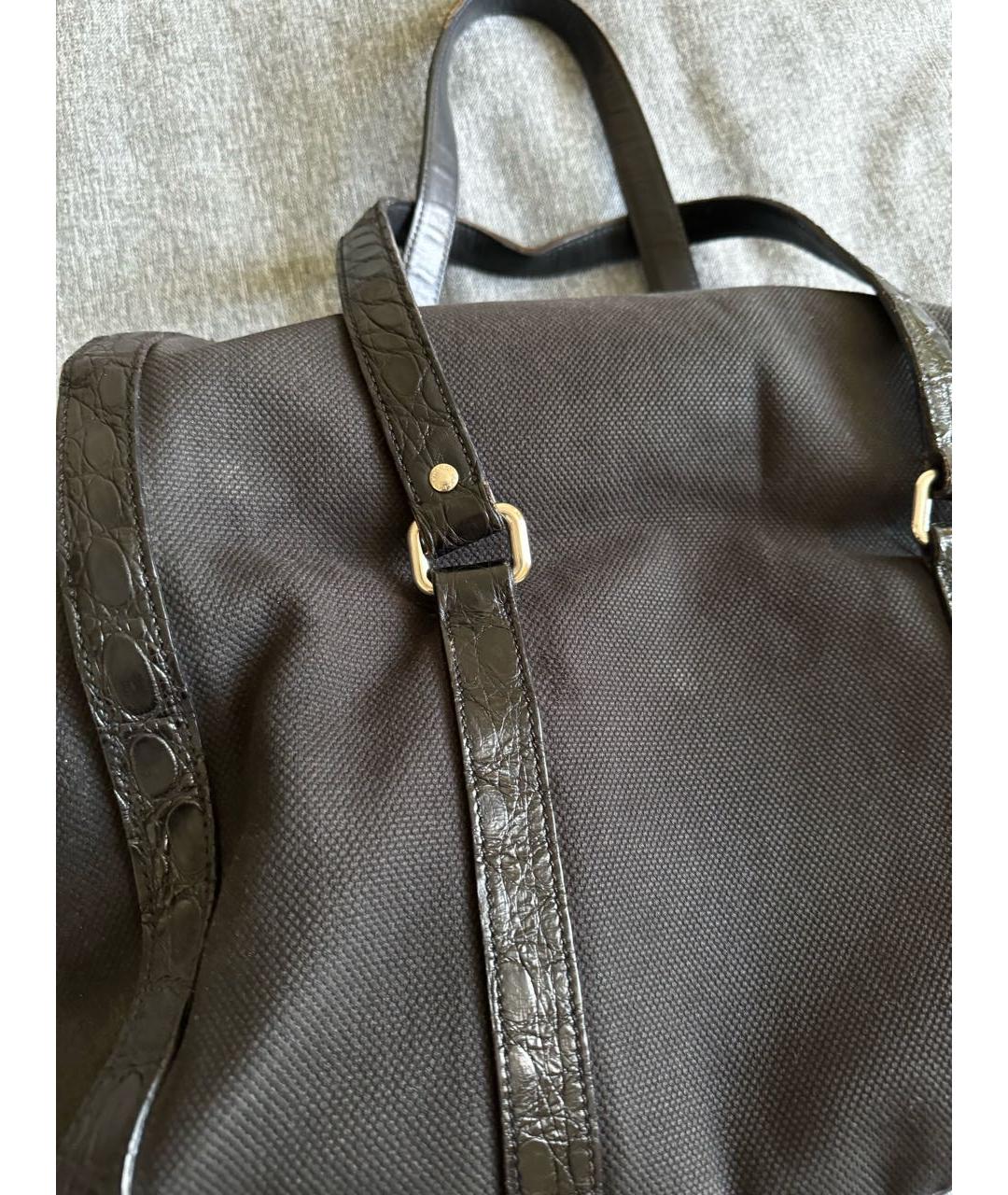 PRADA Черная тканевая сумка тоут, фото 5