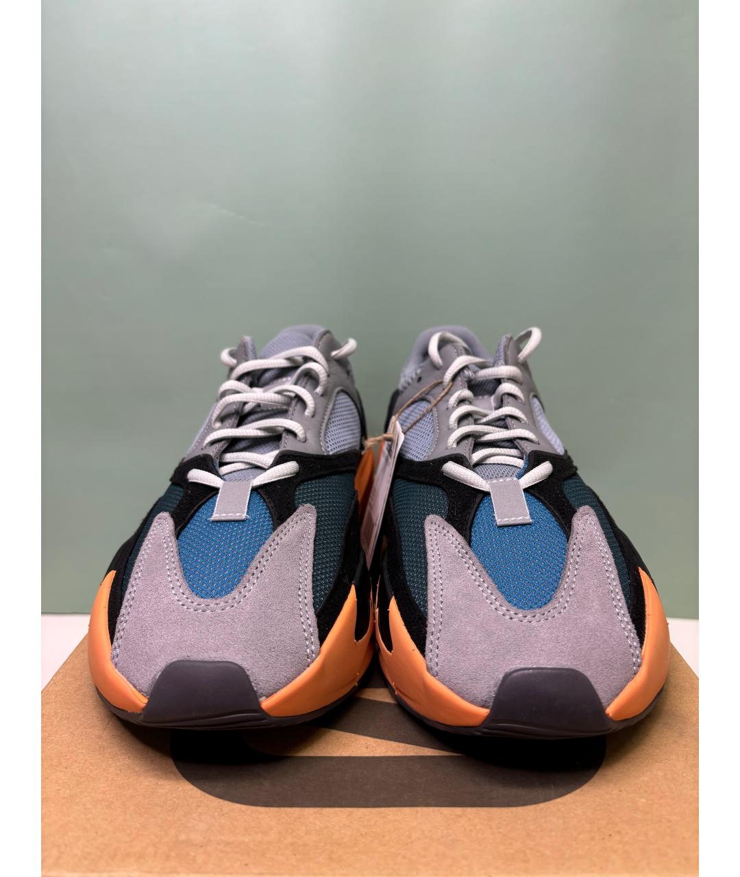 ADIDAS YEEZY Серые замшевые низкие кроссовки / кеды, фото 2