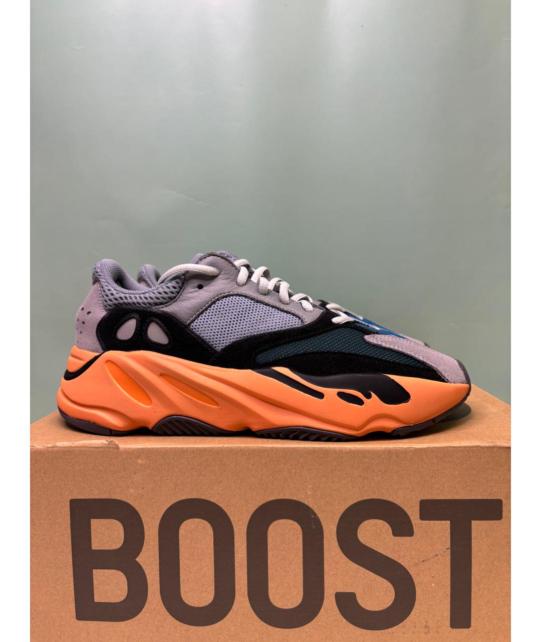 ADIDAS YEEZY Серые замшевые низкие кроссовки / кеды, фото 7