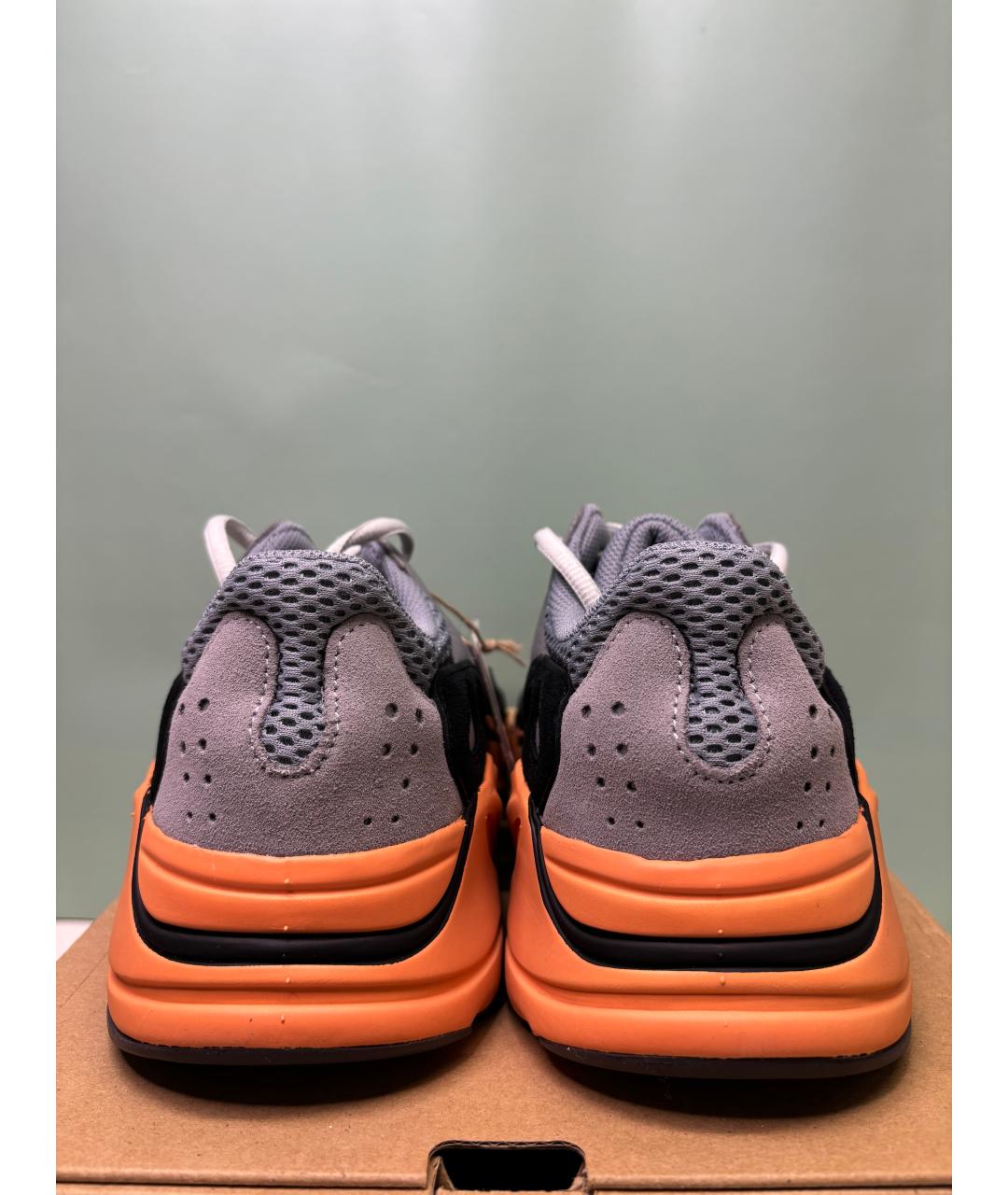 ADIDAS YEEZY Серые замшевые низкие кроссовки / кеды, фото 4
