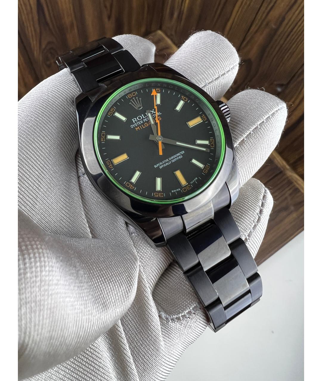 ROLEX Черные часы, фото 5