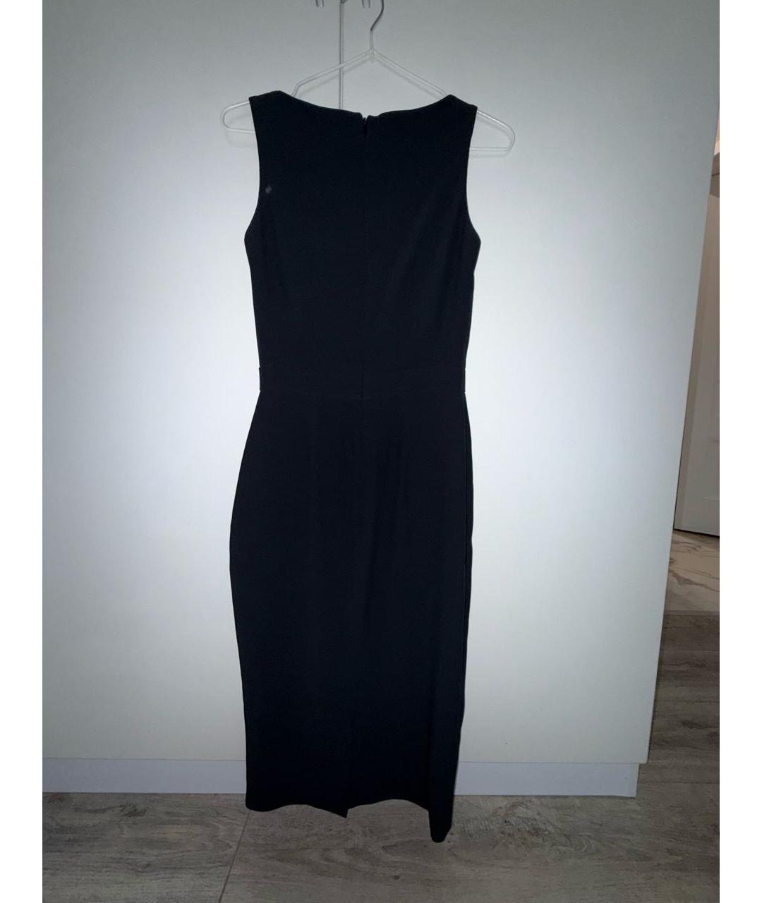 ALEXANDER MCQUEEN Черное вискозное коктейльное платье, фото 2