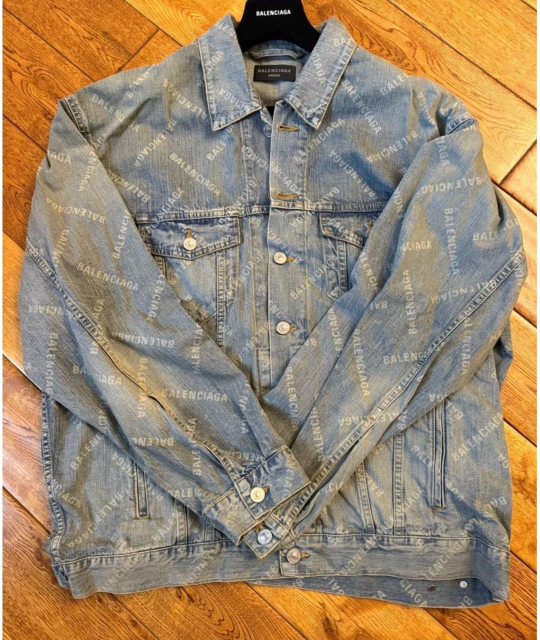 BALENCIAGA Синяя деним куртка, фото 7