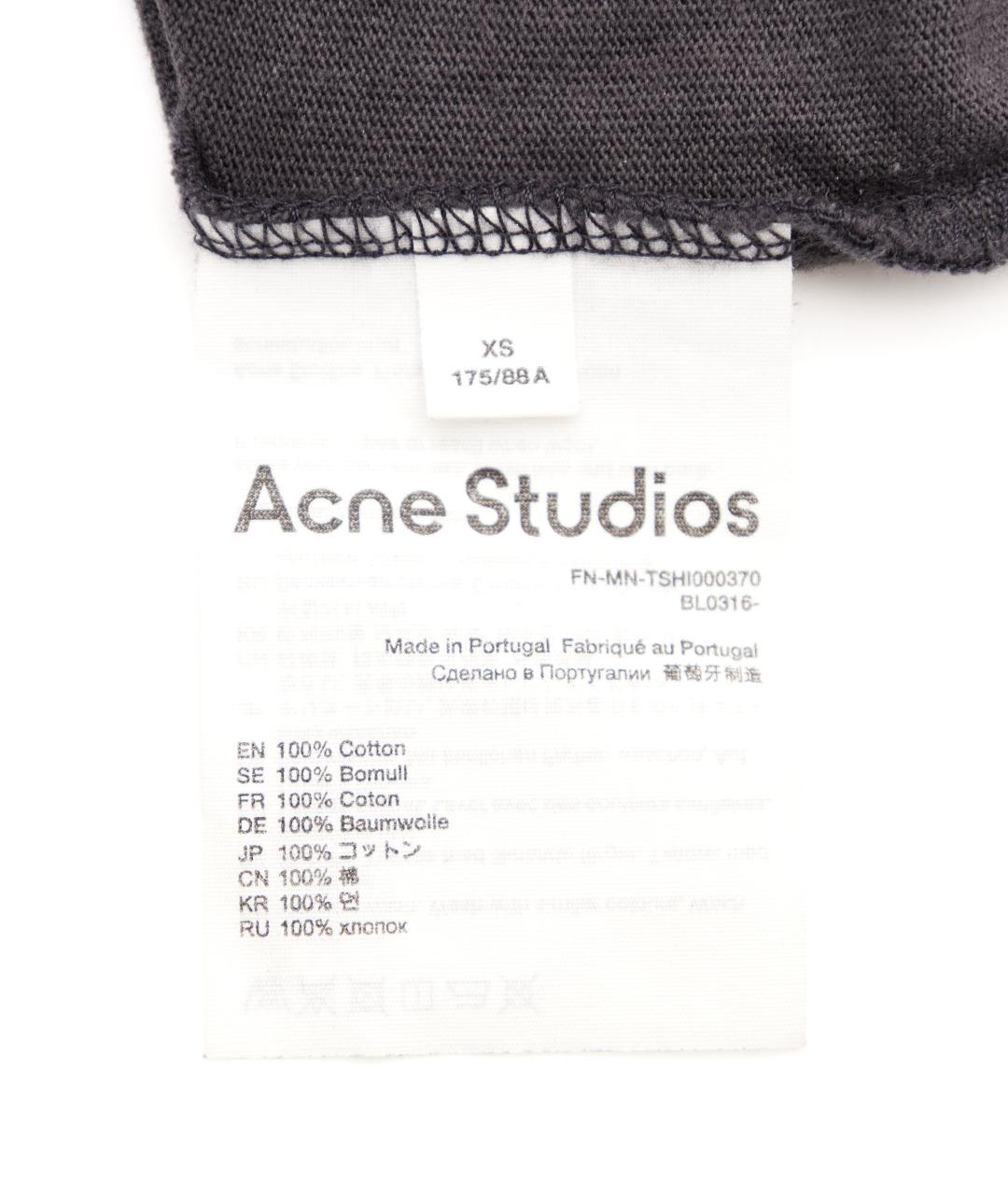 ACNE STUDIOS Серая хлопковая футболка, фото 8