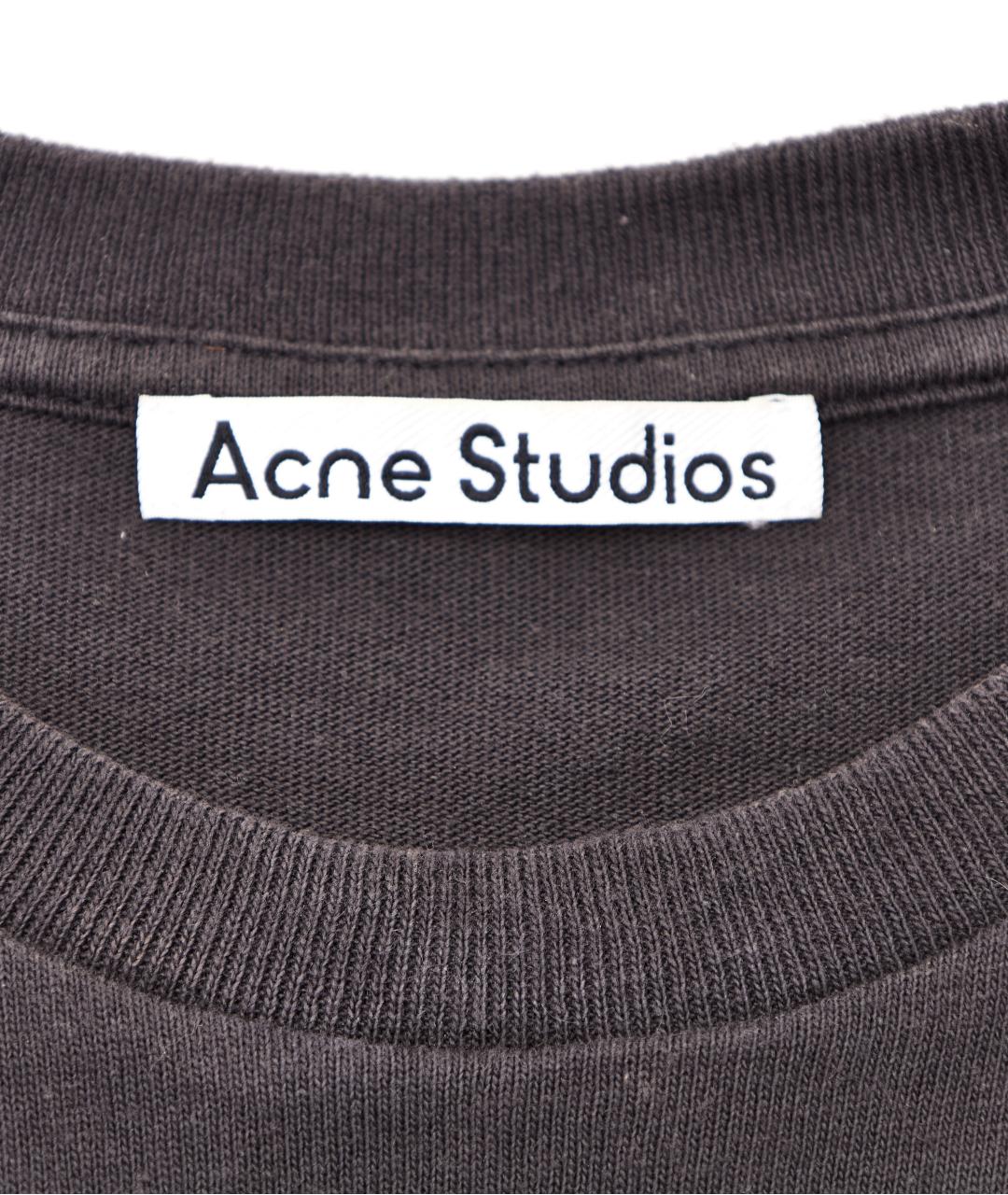 ACNE STUDIOS Серая хлопковая футболка, фото 4