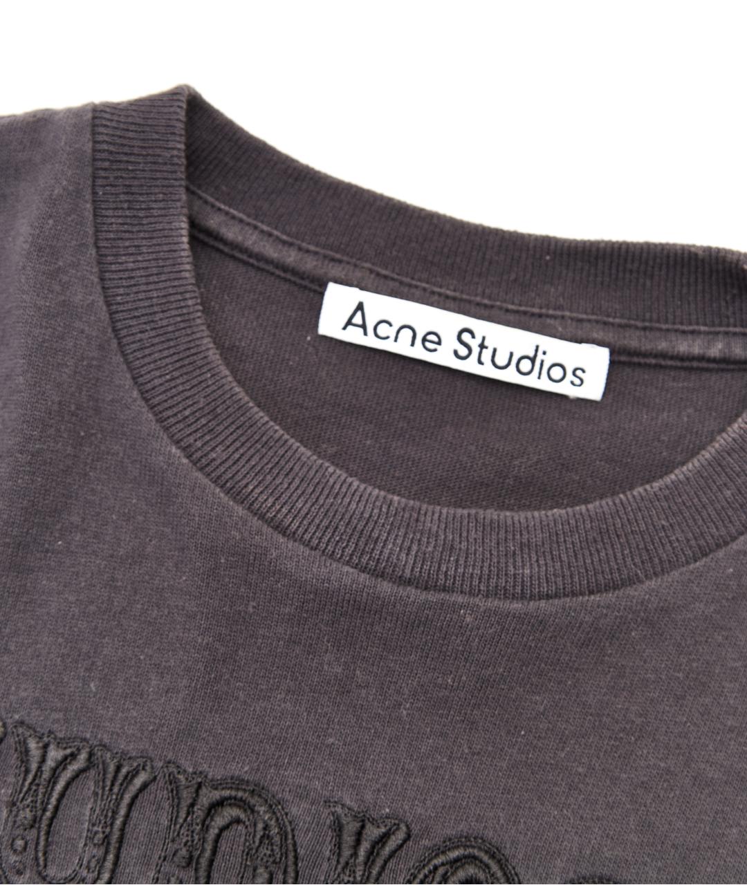 ACNE STUDIOS Серая хлопковая футболка, фото 5