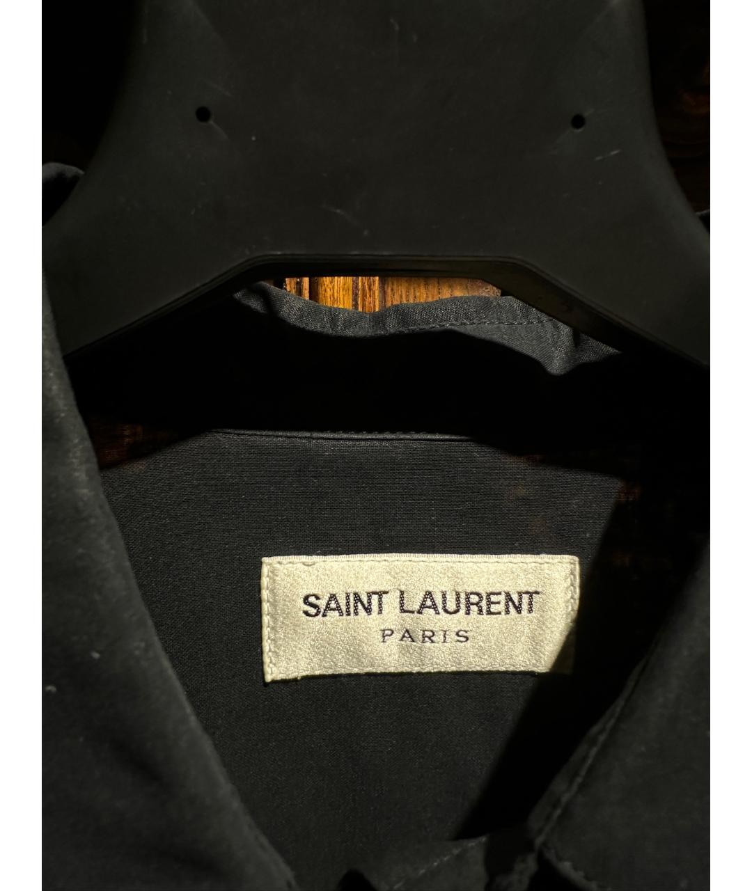 SAINT LAURENT Черная хлопковая блузы, фото 3