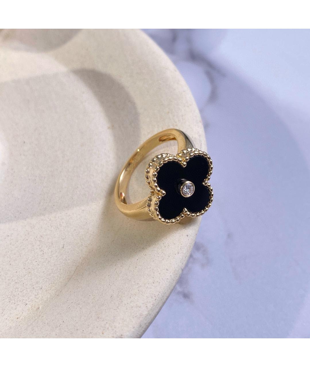VAN CLEEF & ARPELS Черное кольцо из желтого золота, фото 5