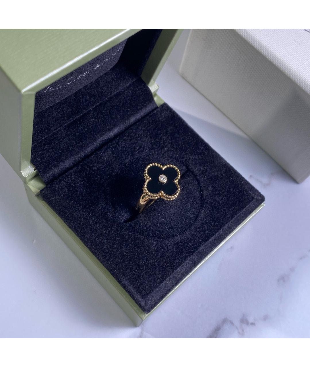 VAN CLEEF & ARPELS Черное кольцо из желтого золота, фото 2