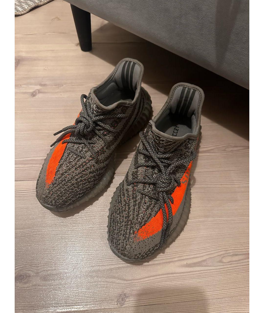 ADIDAS YEEZY Серые текстильные кроссовки, фото 2