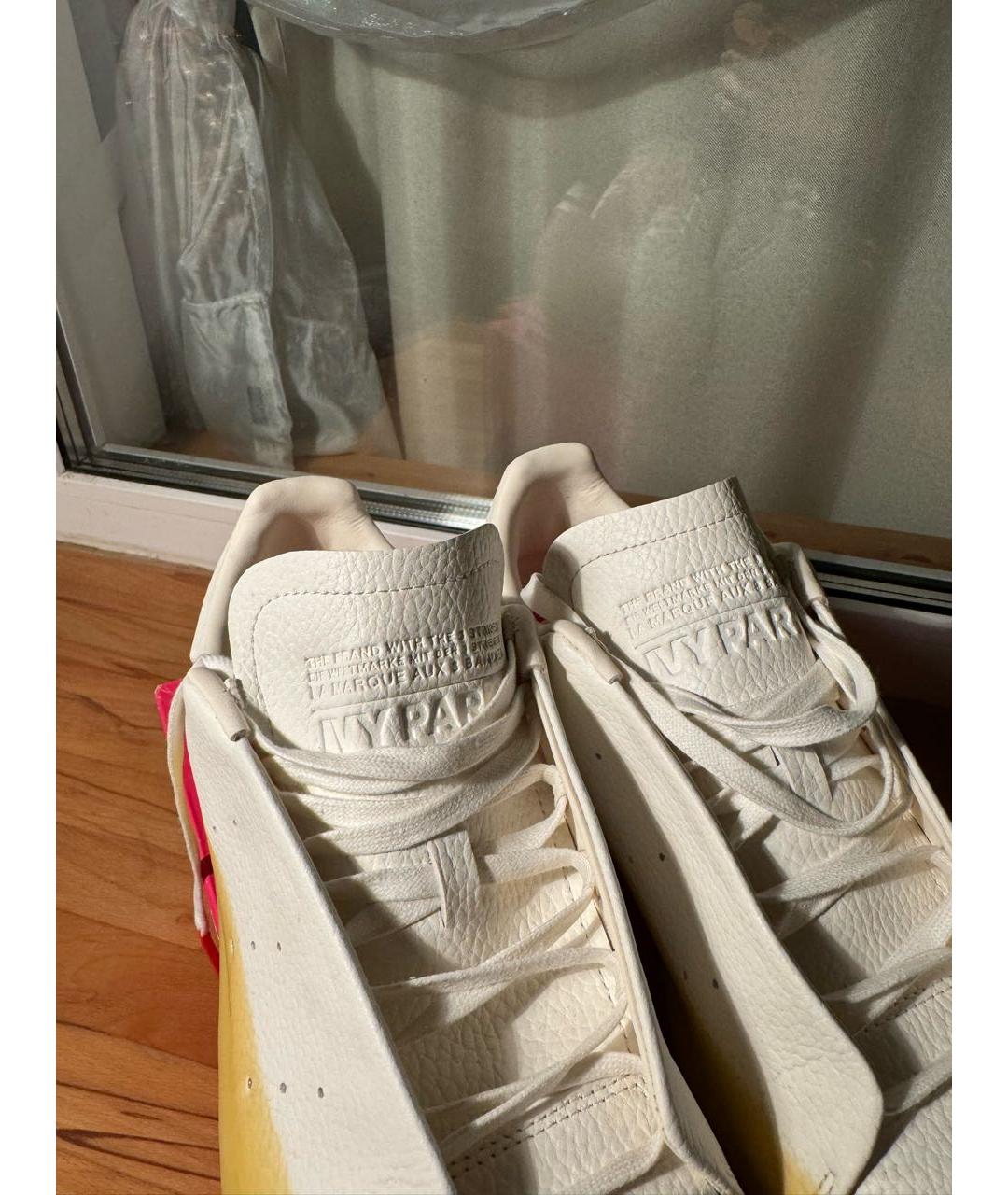 ADIDAS Белые кожаные низкие кроссовки / кеды, фото 6