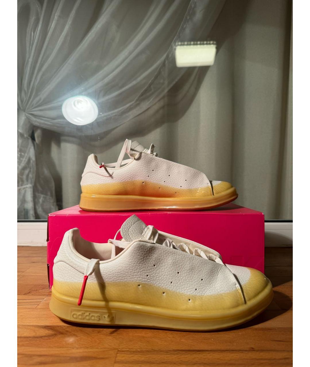 ADIDAS Белые кожаные низкие кроссовки / кеды, фото 5