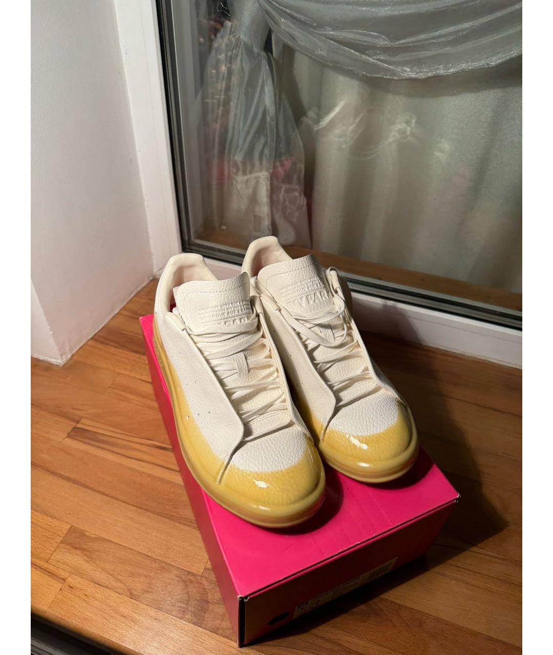 ADIDAS Белые кожаные низкие кроссовки / кеды, фото 2
