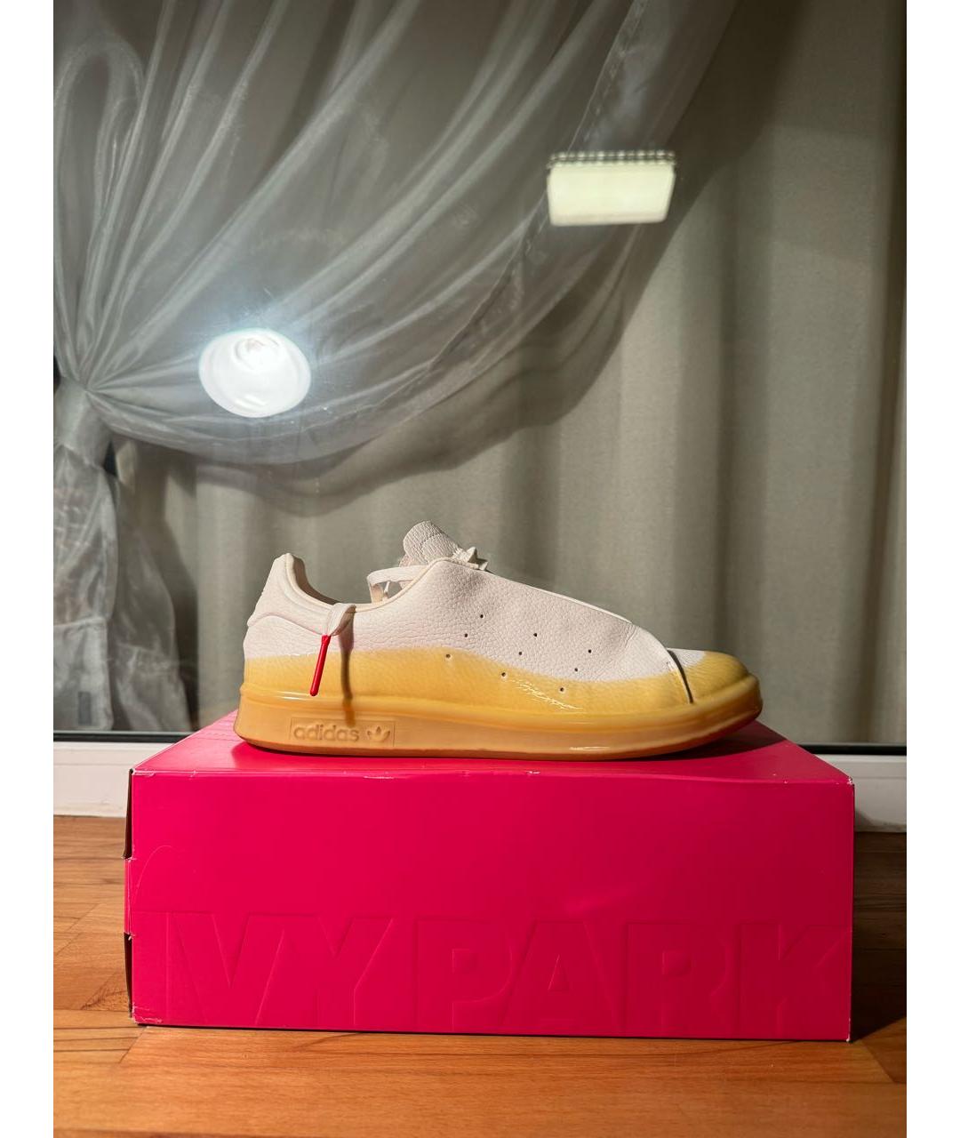 ADIDAS Белые кожаные низкие кроссовки / кеды, фото 9