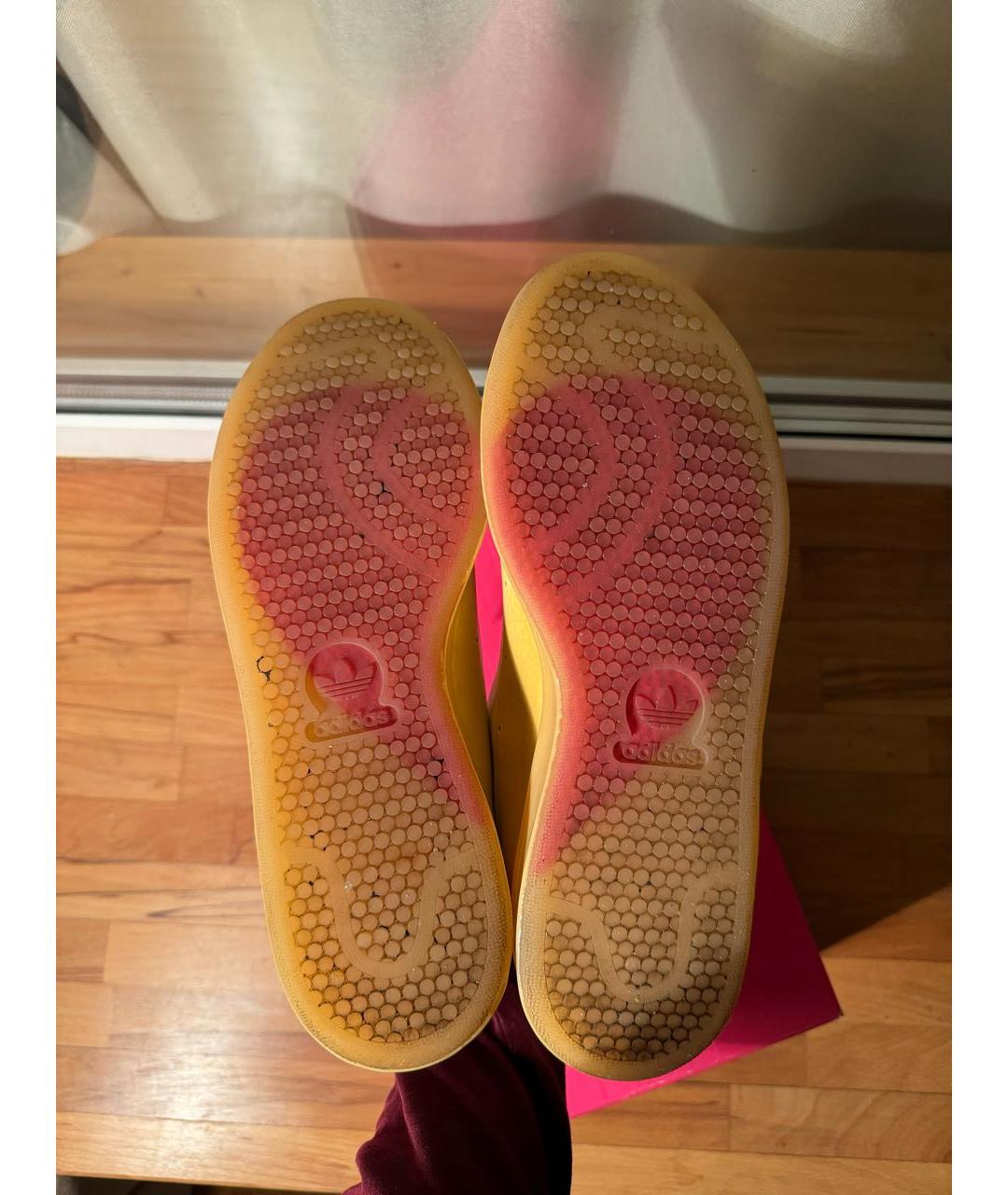 ADIDAS Белые кожаные низкие кроссовки / кеды, фото 7