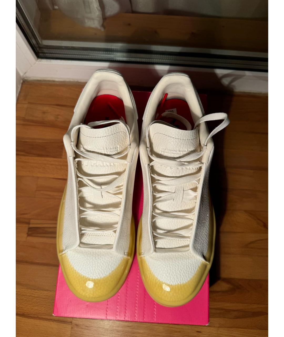 ADIDAS Белые кожаные низкие кроссовки / кеды, фото 3