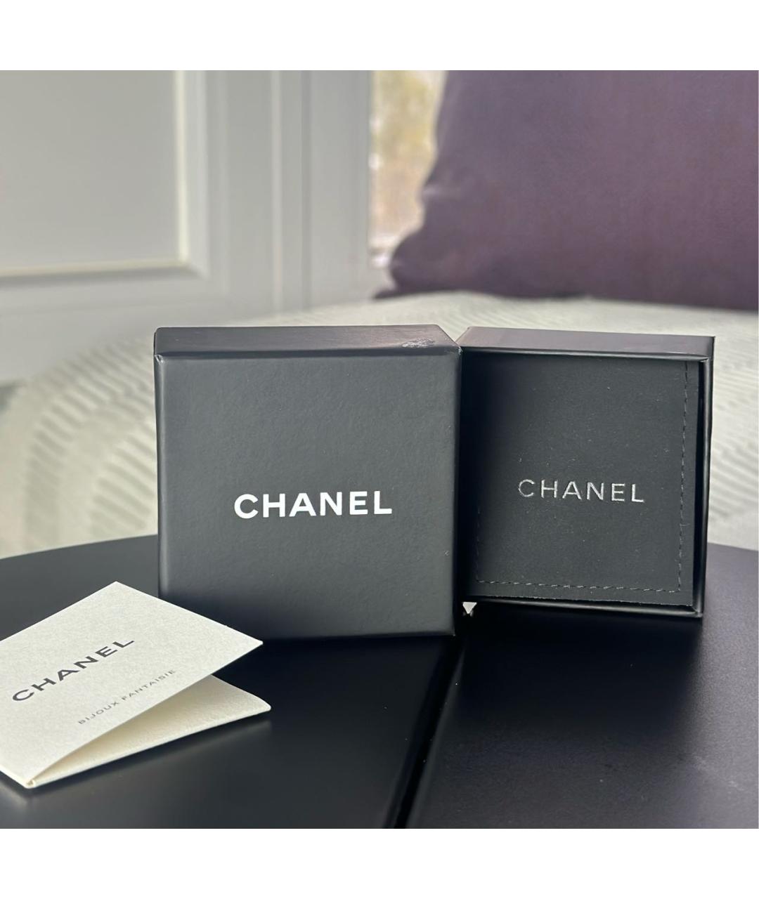 CHANEL Золотые латунные серьги, фото 8