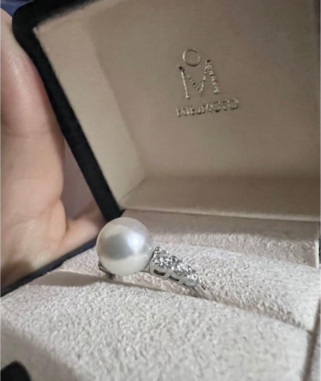 Mikimoto Серебряное жемчужное кольцо, фото 7