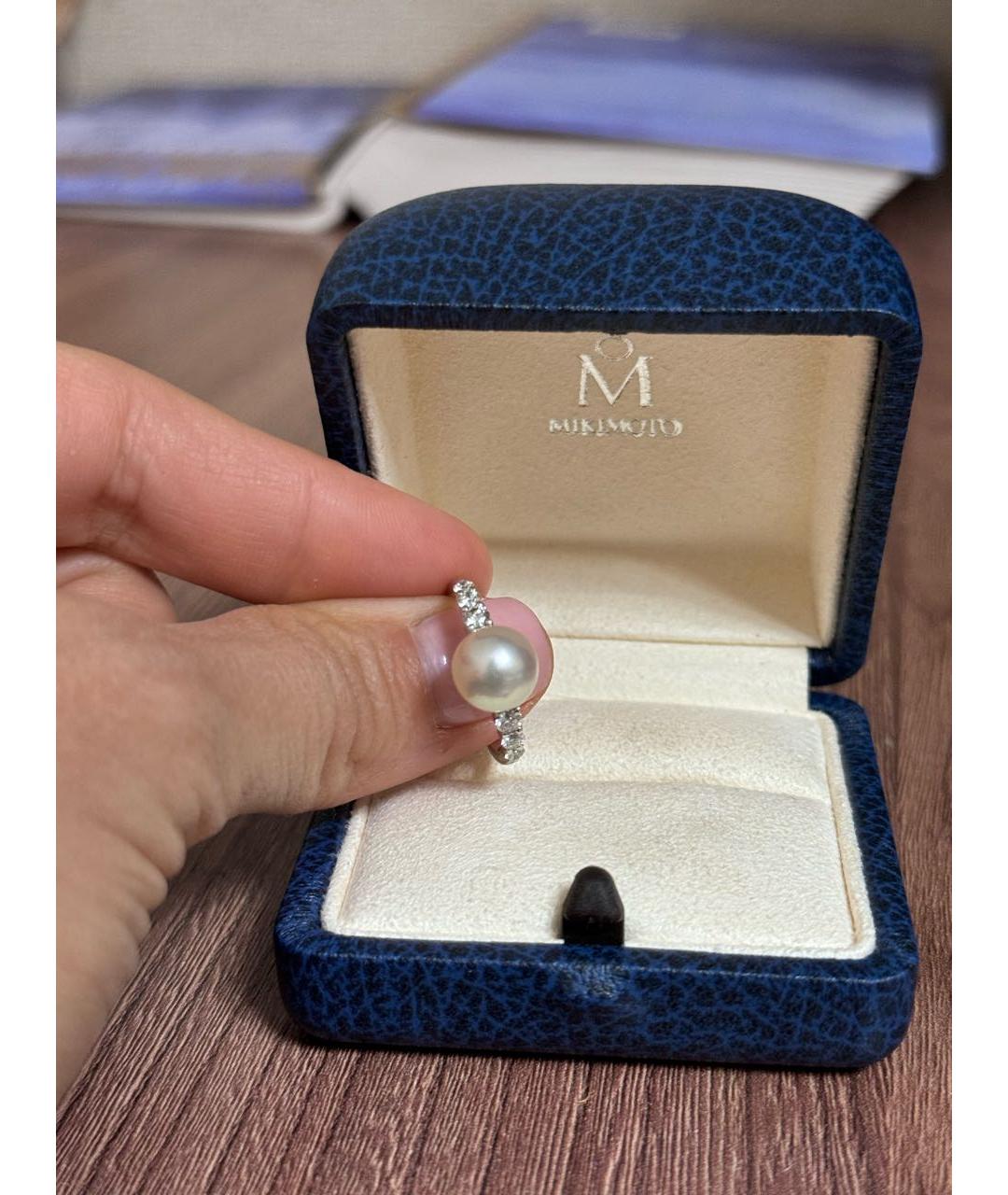 Mikimoto Серебряное жемчужное кольцо, фото 4