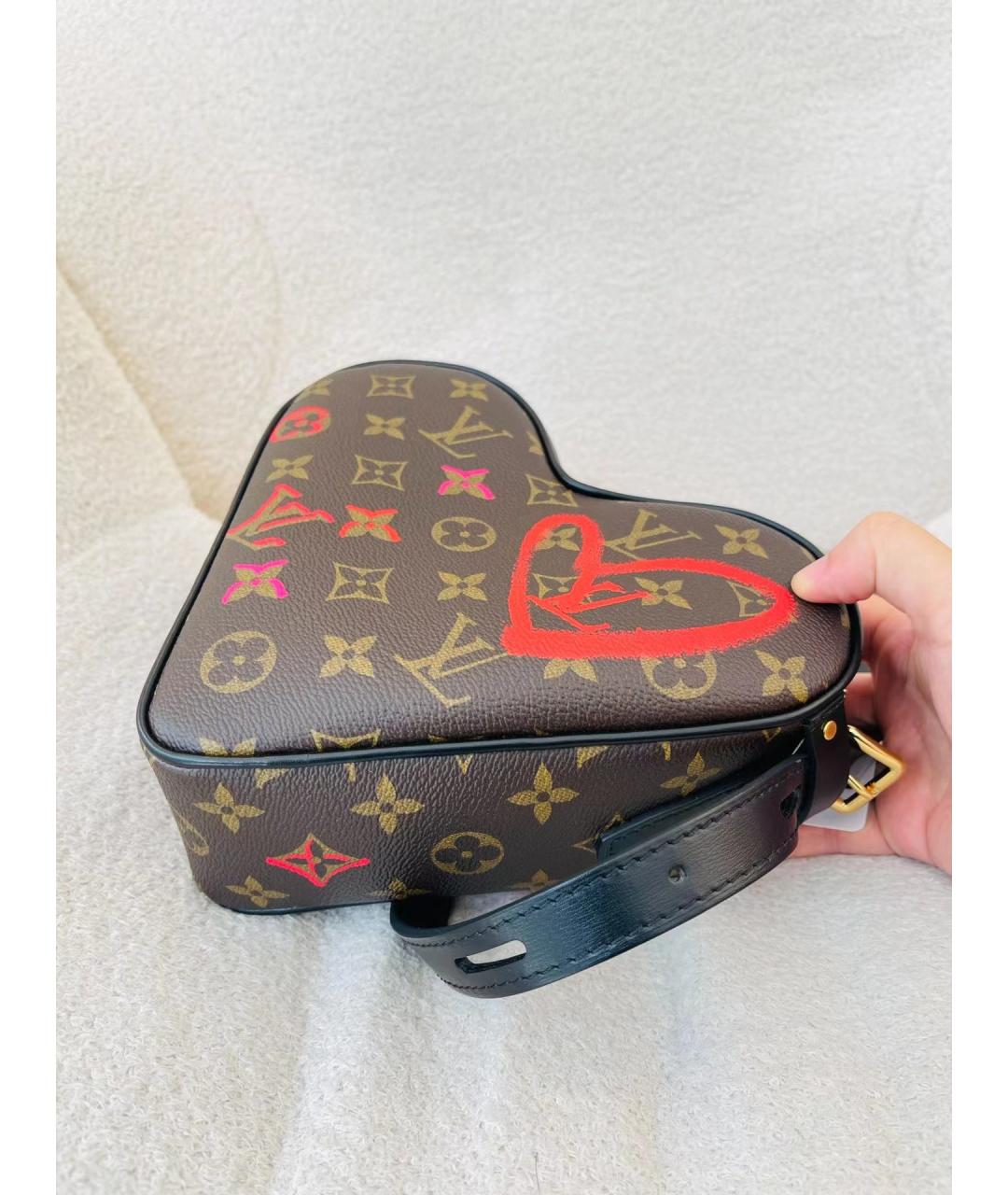 LOUIS VUITTON Коричневая кожаная сумка через плечо, фото 3