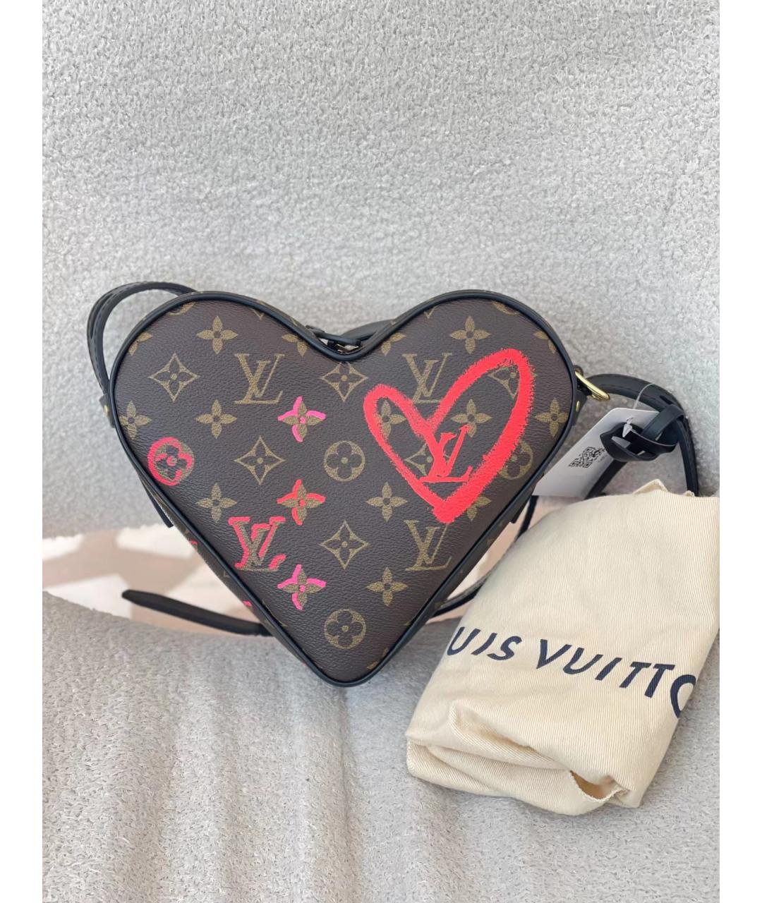 LOUIS VUITTON Коричневая кожаная сумка через плечо, фото 2