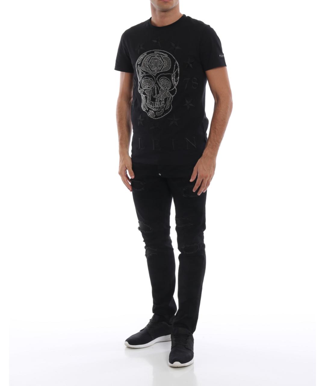 PHILIPP PLEIN Черная хлопковая футболка, фото 6