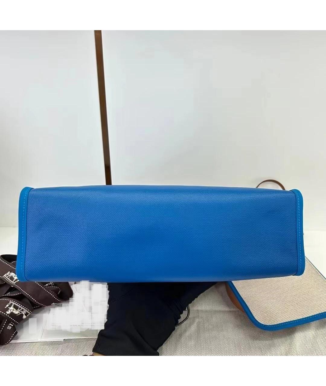 HERMES Синяя сумка с короткими ручками, фото 5
