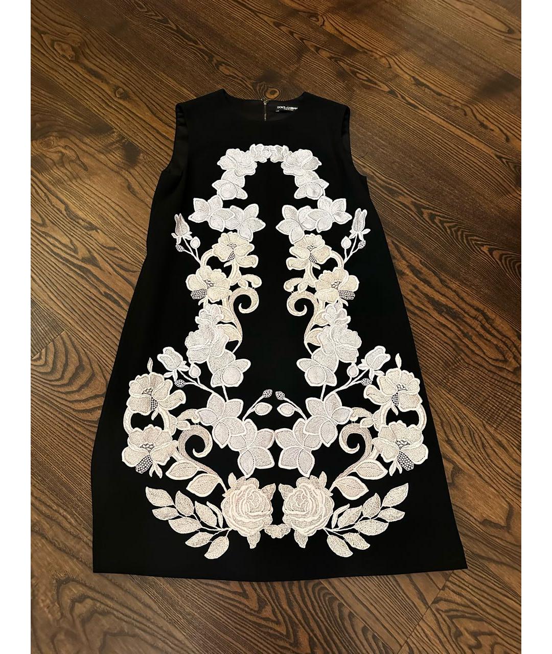 DOLCE&GABBANA Черное вискозное повседневное платье, фото 8