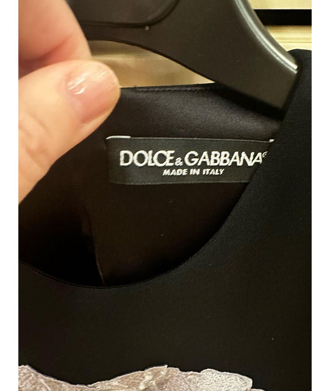 DOLCE&GABBANA Черное вискозное повседневное платье, фото 3