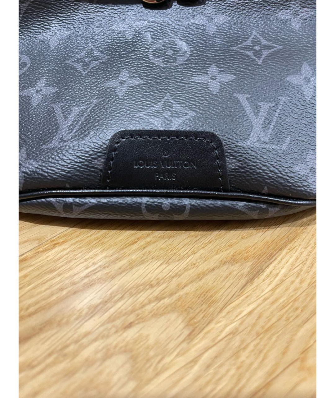 LOUIS VUITTON Антрацитовая поясная сумка, фото 2