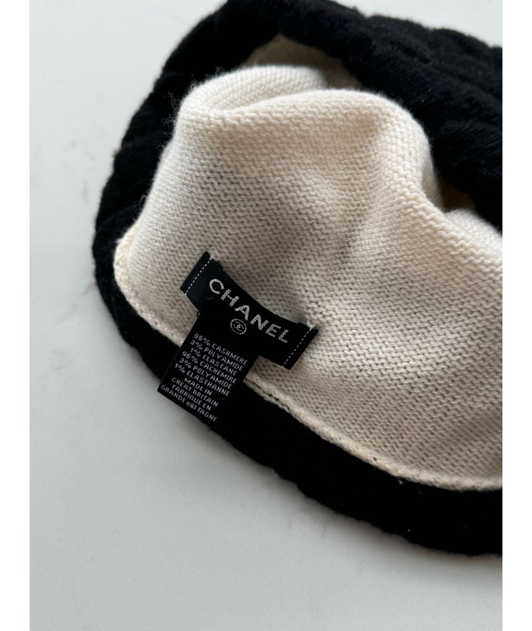 CHANEL Черная кашемировая шапка, фото 4