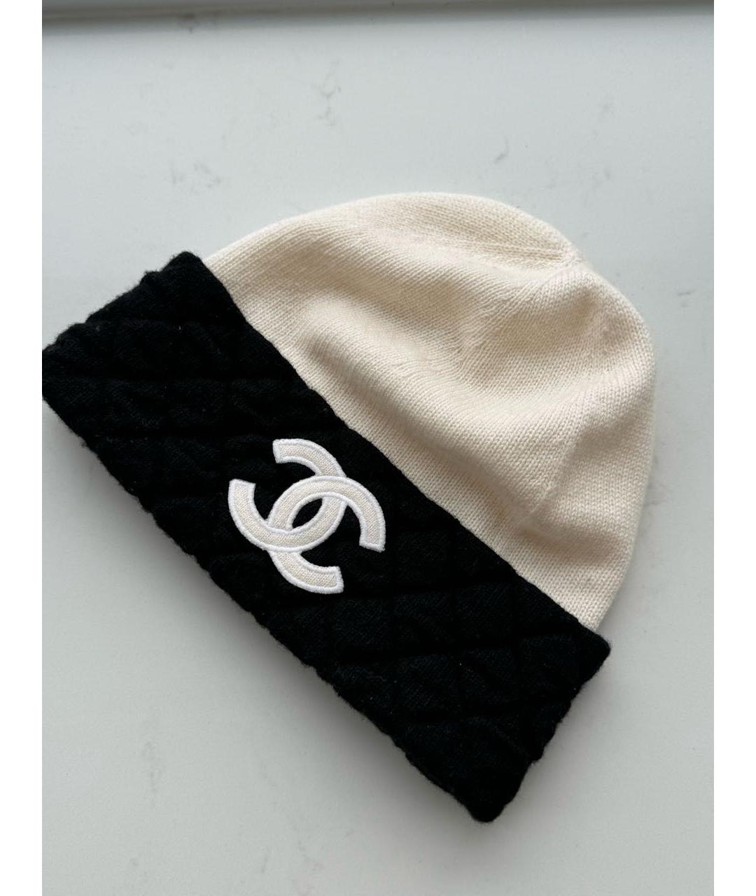 CHANEL Черная кашемировая шапка, фото 6