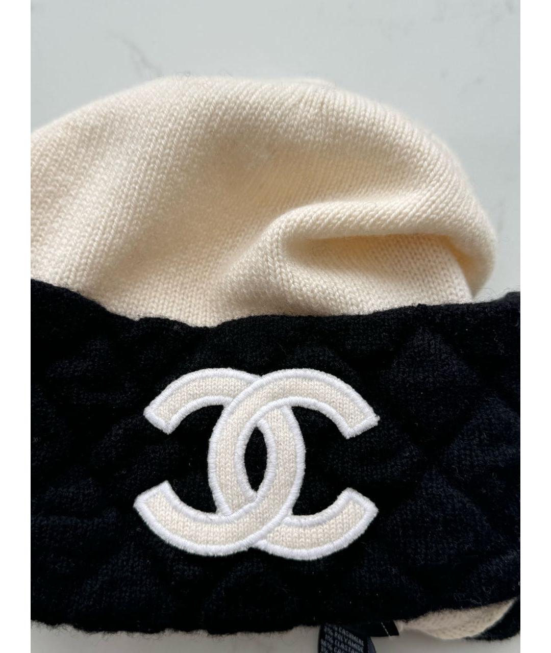CHANEL Черная кашемировая шапка, фото 3