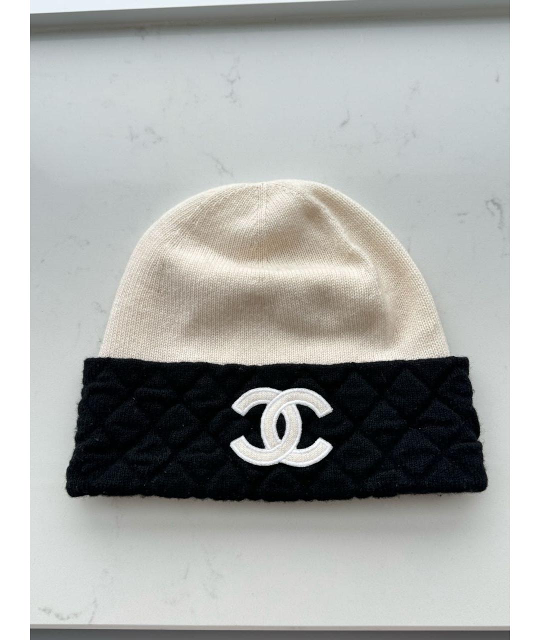 CHANEL Черная кашемировая шапка, фото 7