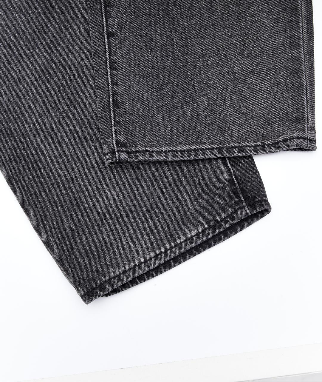 LEVI'S Черные хлопковые прямые джинсы, фото 5