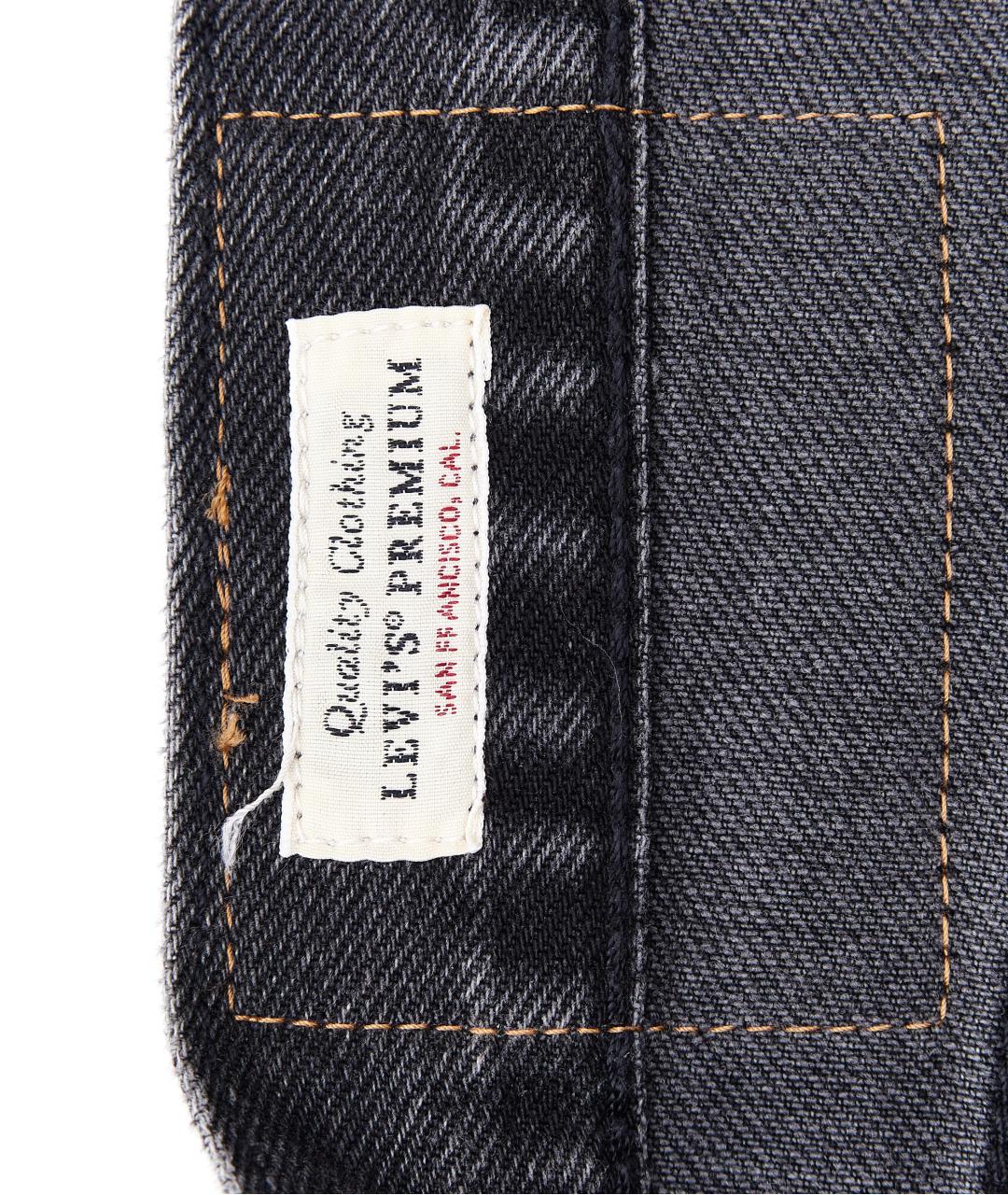 LEVI'S Черные хлопковые прямые джинсы, фото 7