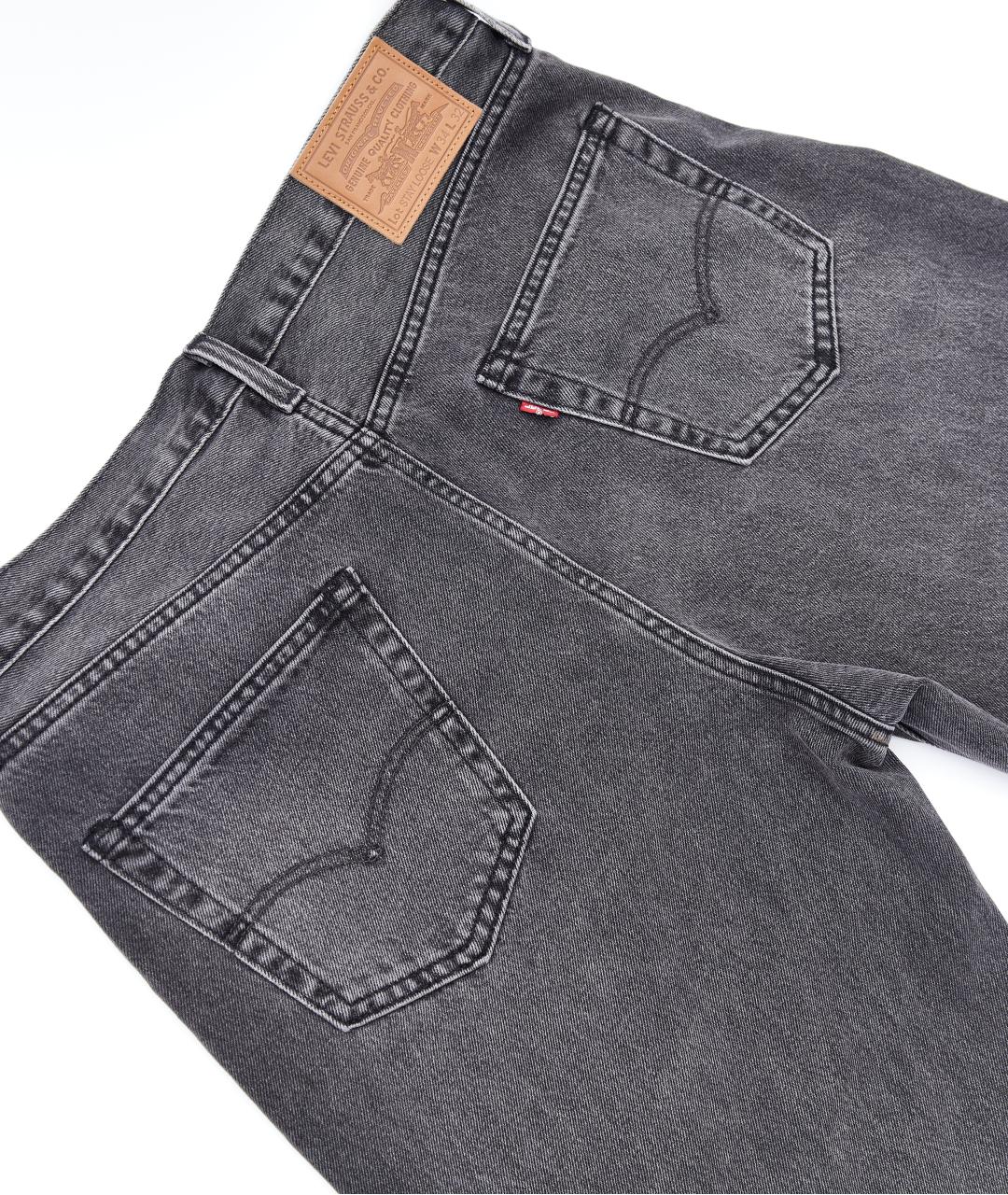 LEVI'S Черные хлопковые прямые джинсы, фото 6