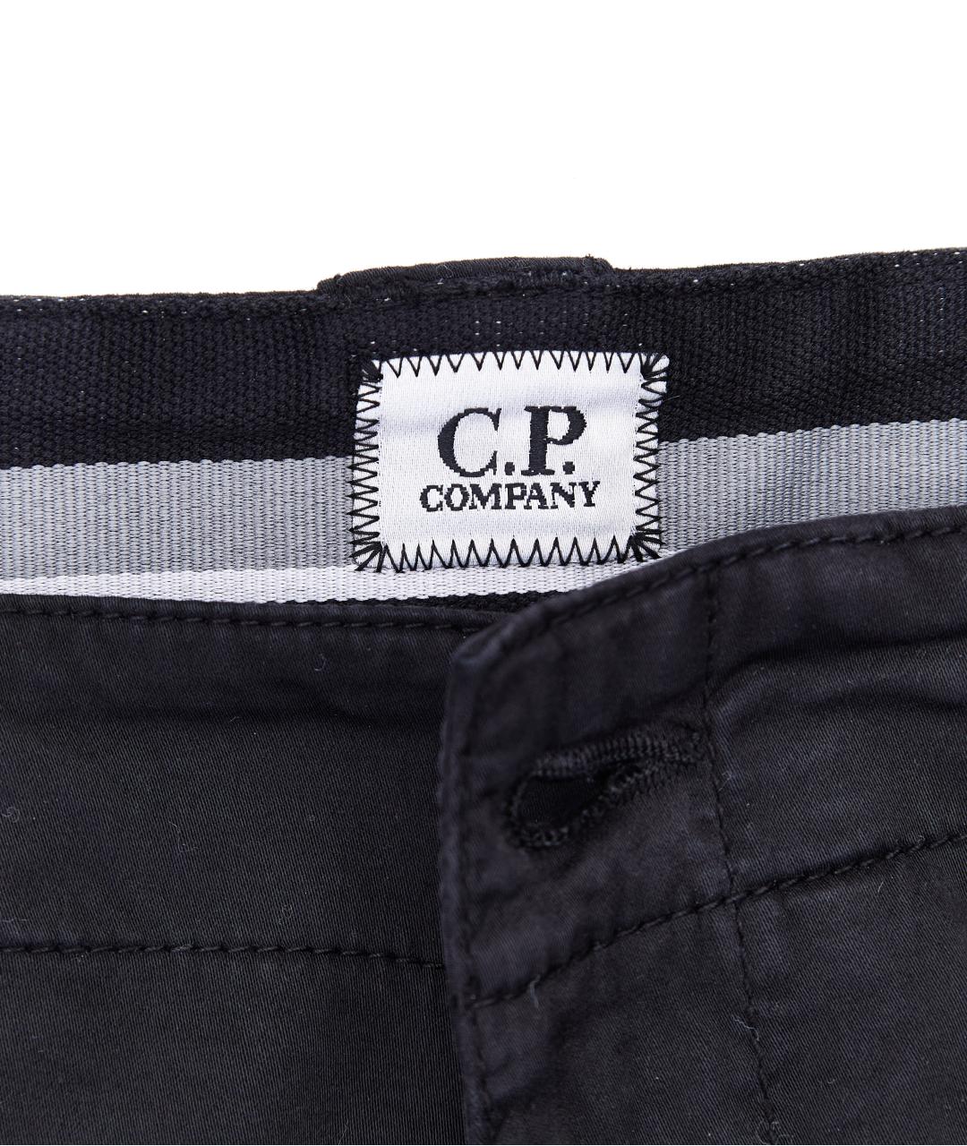 CP COMPANY Черные хлопко-эластановые повседневные брюки, фото 5