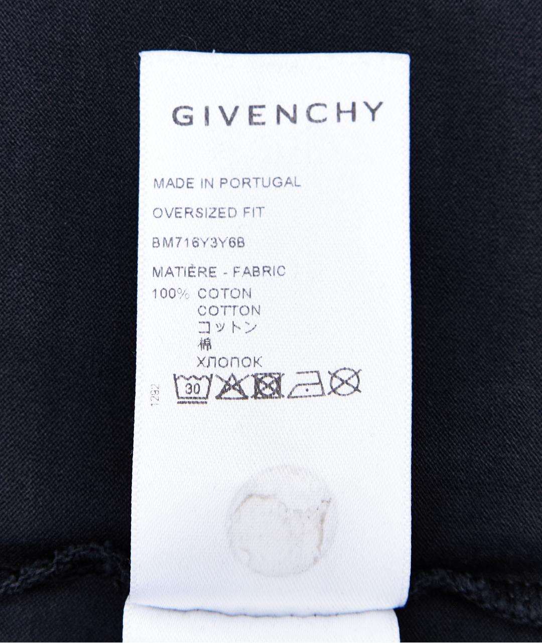 GIVENCHY Черная хлопковая футболка, фото 7