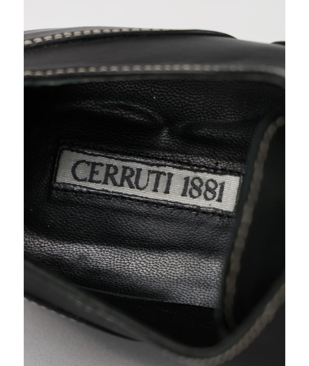 CERRUTI 1881 Черные кожаные туфли, фото 5