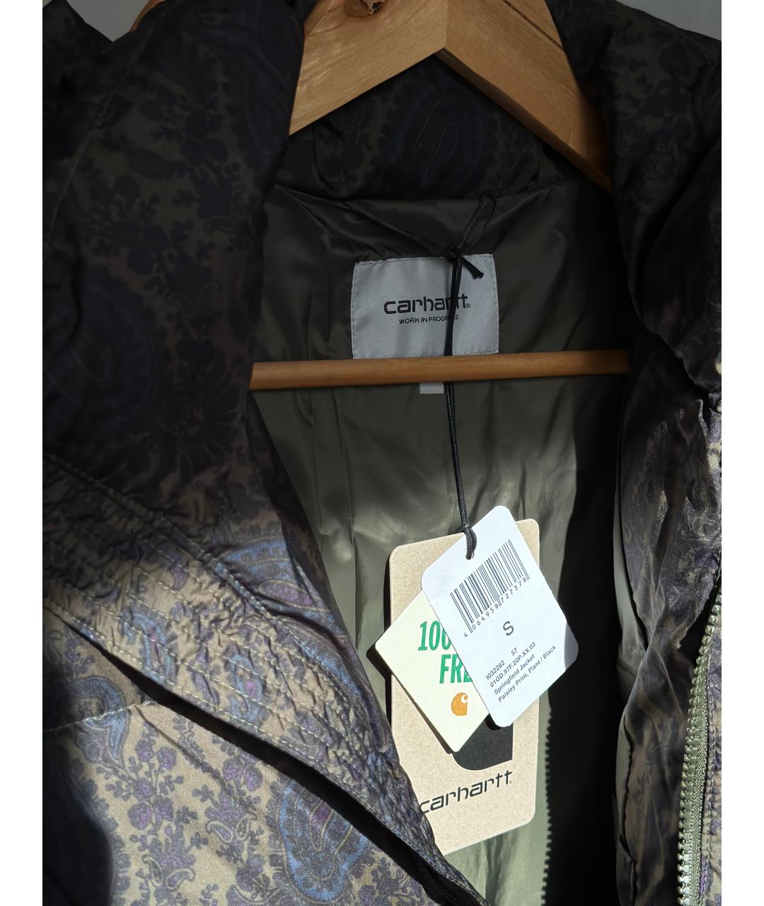 CARHARTT WIP Коричневый полиэстеровый пуховик, фото 8