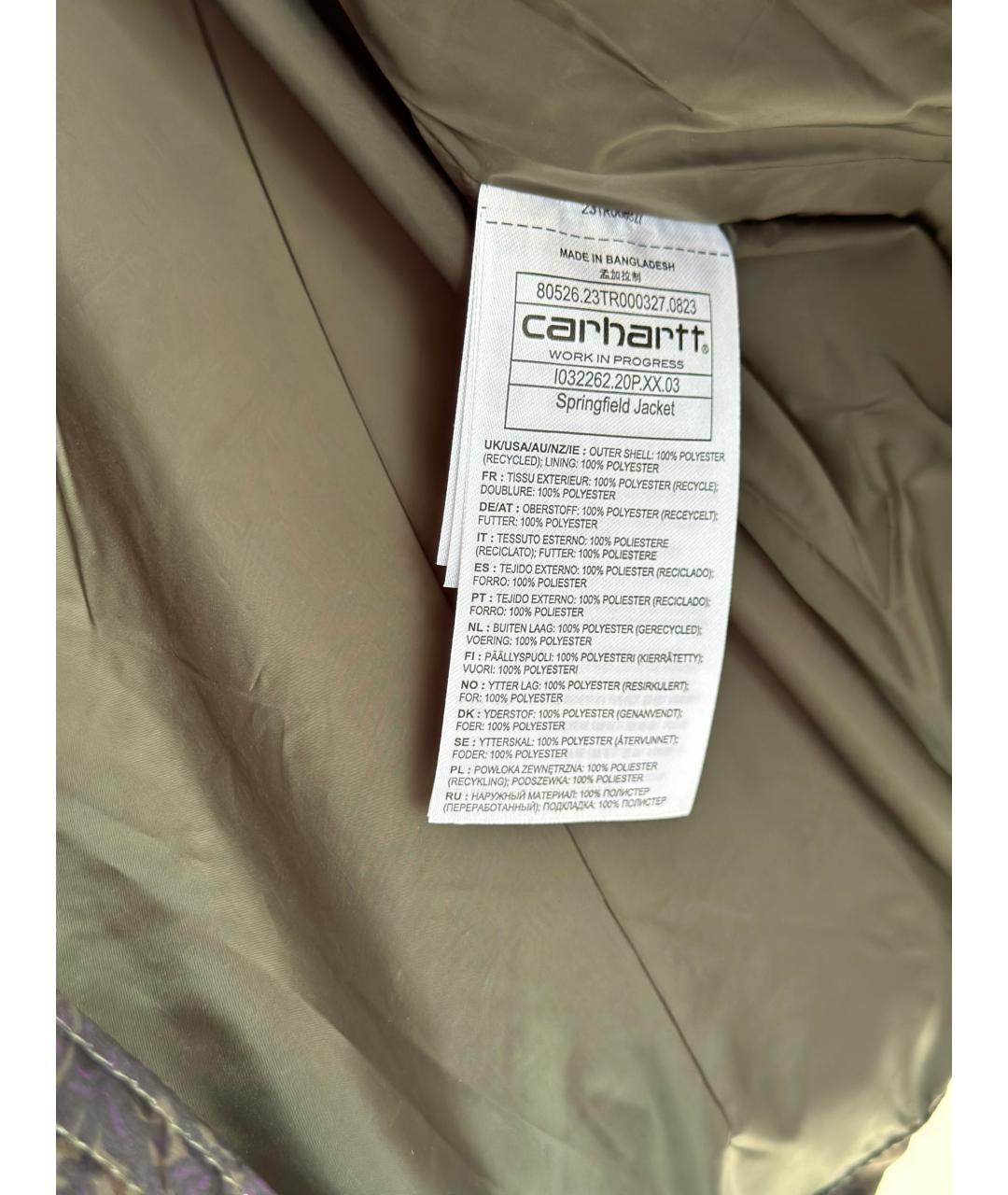 CARHARTT WIP Коричневый полиэстеровый пуховик, фото 7