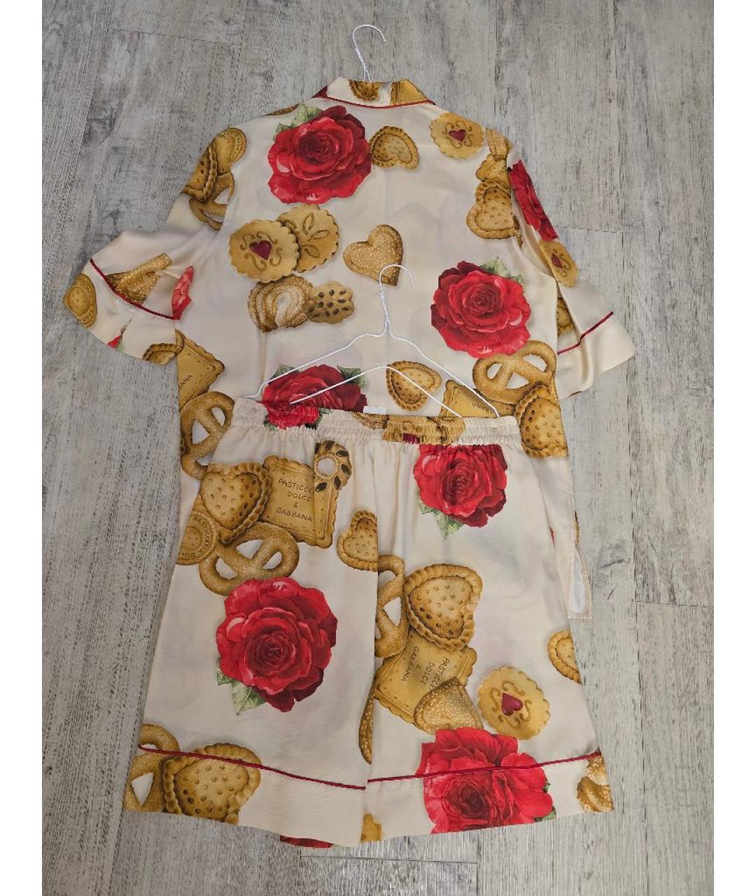 DOLCE&GABBANA Мульти шелковый костюм с брюками, фото 7