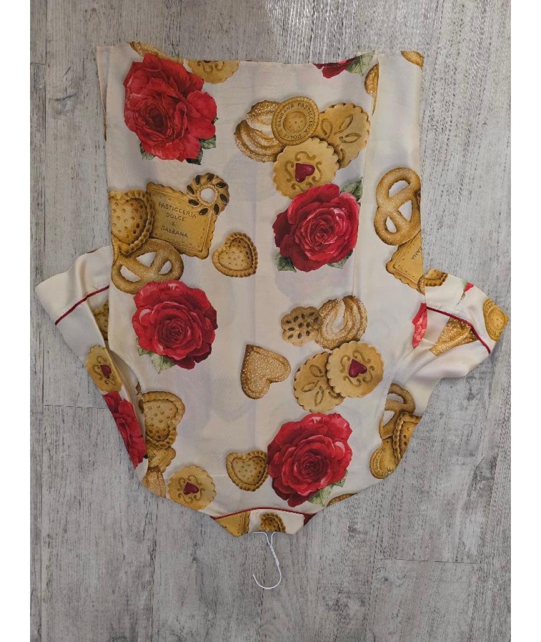 DOLCE&GABBANA Мульти шелковый костюм с брюками, фото 9