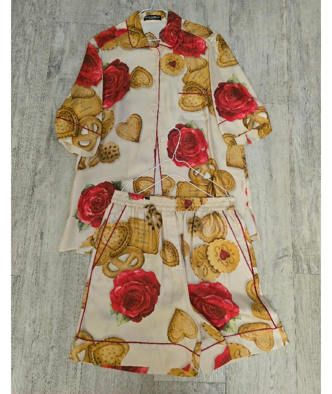 DOLCE&GABBANA Мульти шелковый костюм с брюками, фото 2