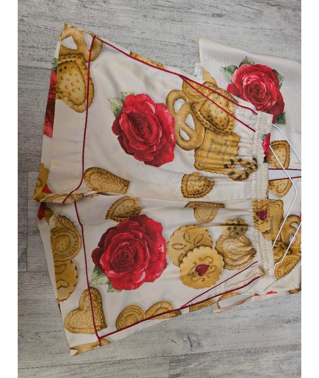 DOLCE&GABBANA Мульти шелковый костюм с брюками, фото 4