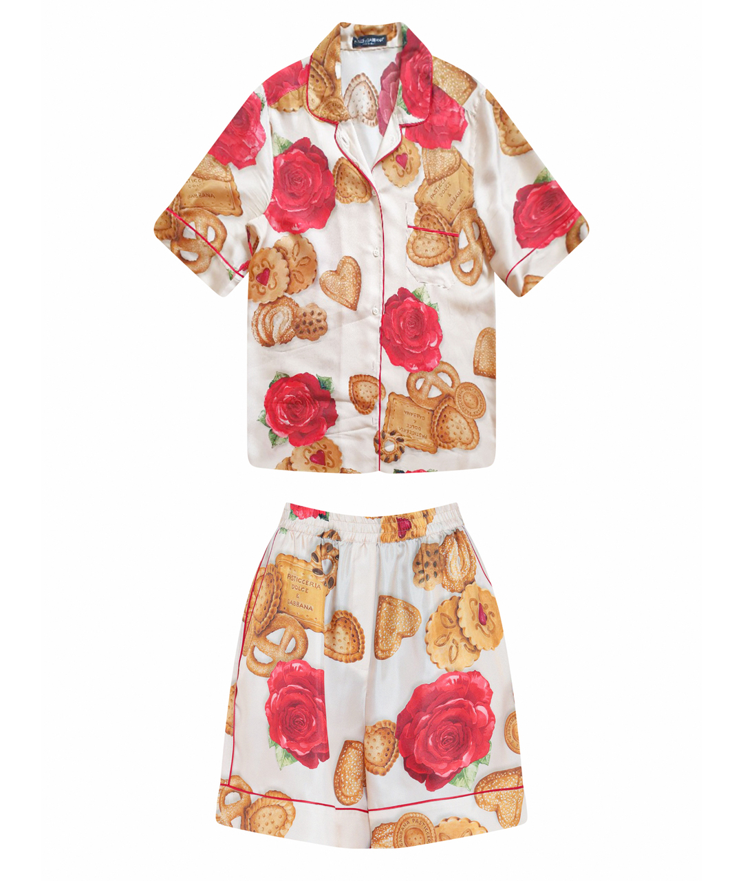 DOLCE&GABBANA Мульти шелковый костюм с брюками, фото 1