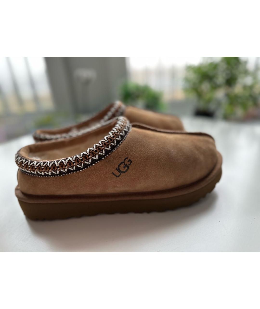 UGG AUSTRALIA Коричневые замшевые сабо, фото 6