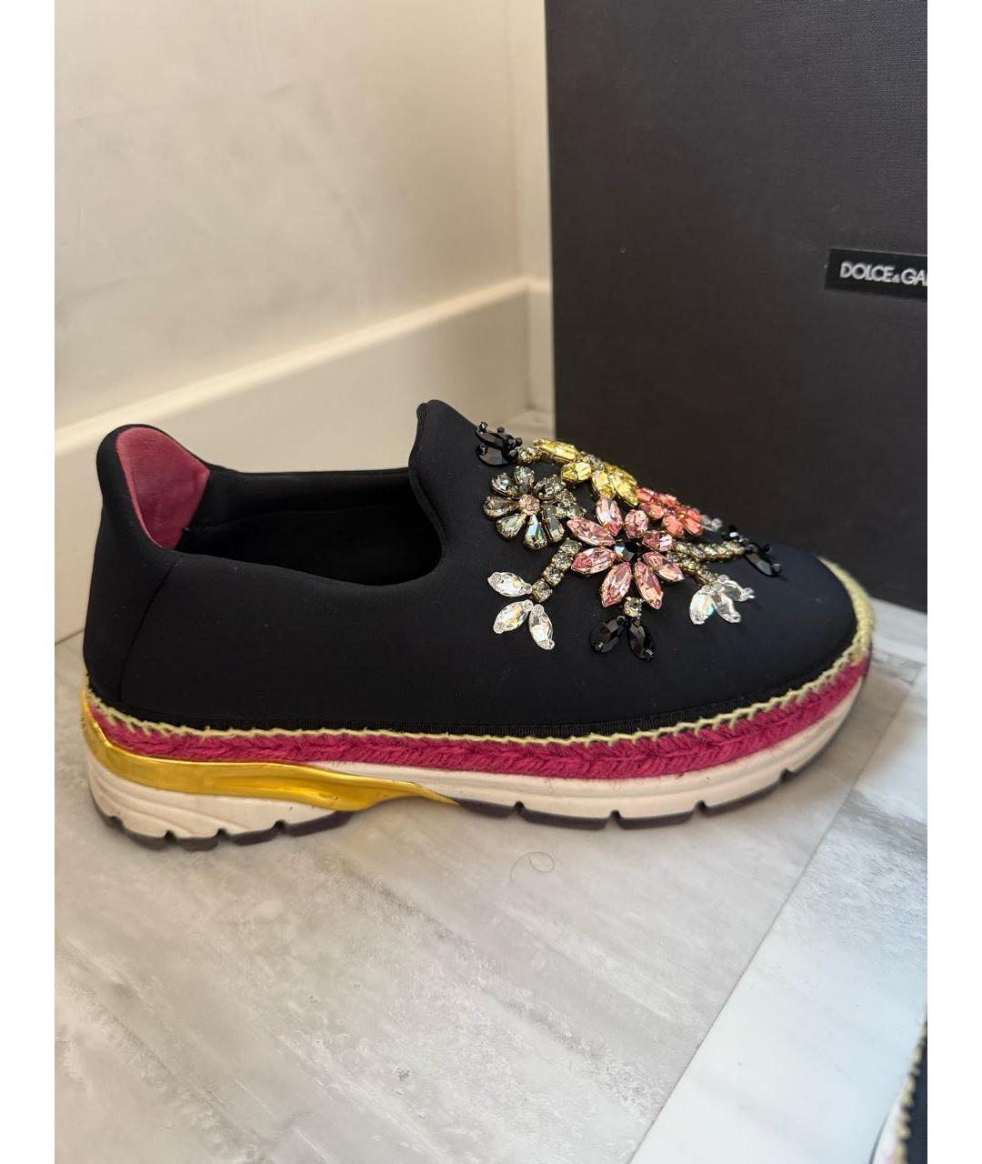 DOLCE&GABBANA Черные кроссовки, фото 6