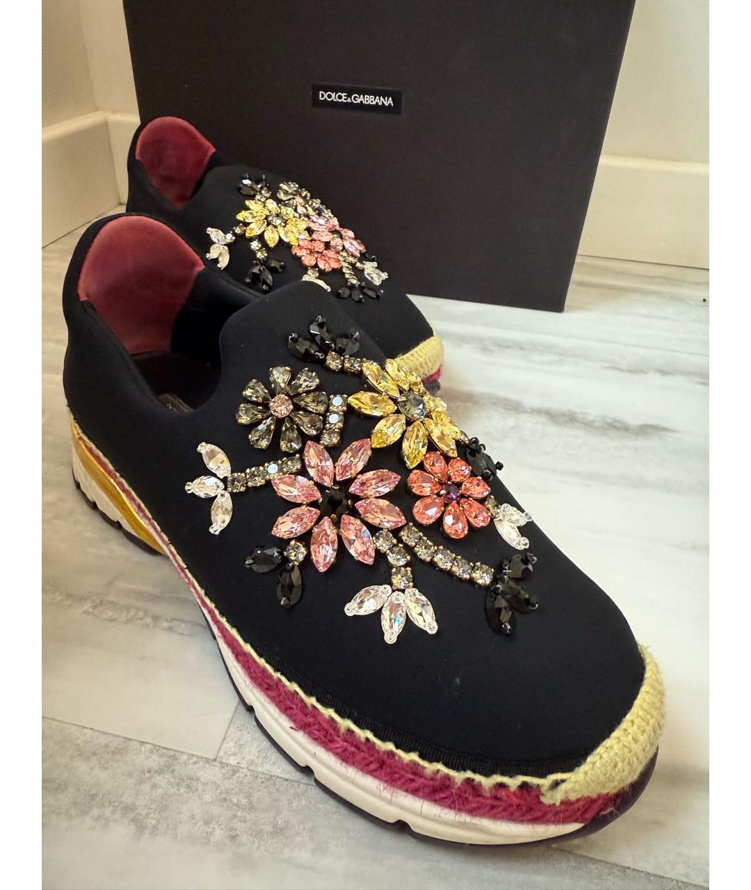 DOLCE&GABBANA Черные кроссовки, фото 3